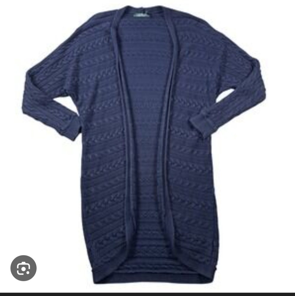 Ralph Lauren Dark Blue Cable Knit Cardigan S/M